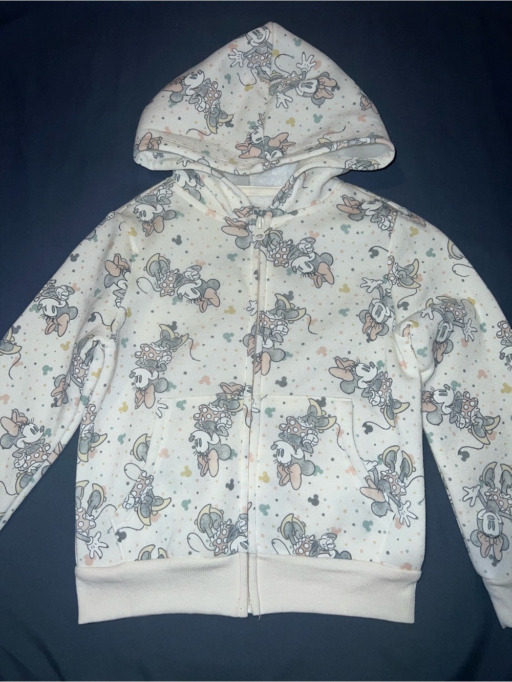 Minnie Mouse Zipper Sweater With Pockets